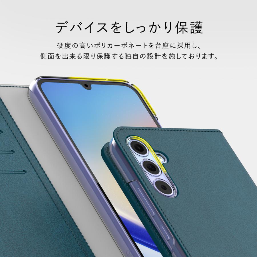 Galaxy A54 5G 手帳型 ケース 革 製 薄型 スマホケース カード 収納 ( 3枚 ) Samsung GalaxyA54 ギャラクシーA54 SC-53D / SCG21 対応 araree Mustang Diary | araree | 03