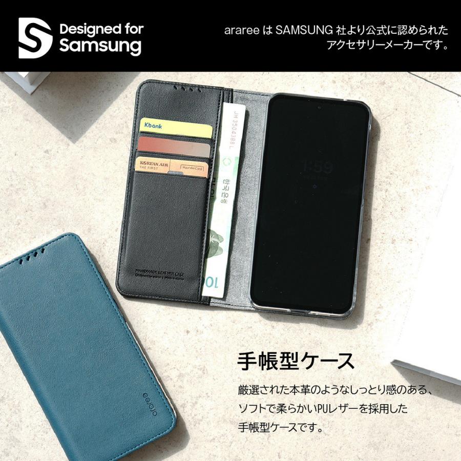 Galaxy A55 ケース 手帳型 薄型 軽量 PU レザー スマホケース カード 収納 5ポケット Samsung GalaxyA55 サムスン ギャラクシー A55 対応 araree Mustang Diary | araree | 01