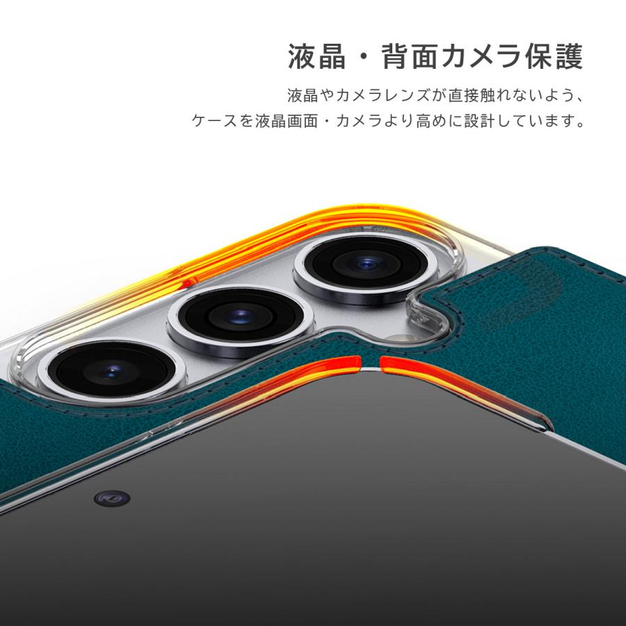 Galaxy A55 ケース 手帳型 薄型 軽量 PU レザー スマホケース カード 収納 5ポケット Samsung GalaxyA55 サムスン ギャラクシー A55 対応 araree Mustang Diary | araree | 05