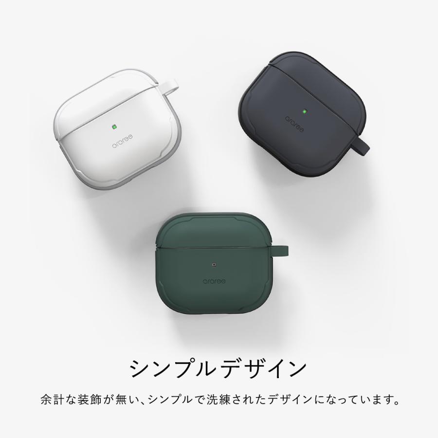 AirPods 3 ケース シリコン ポリカーボネート 耐衝撃 カバー 落下防止 カラビナ 付 ケースカバー Apple AirPods3 エアポッツ エアーポッズ 3世代 araree Duple | araree | 01