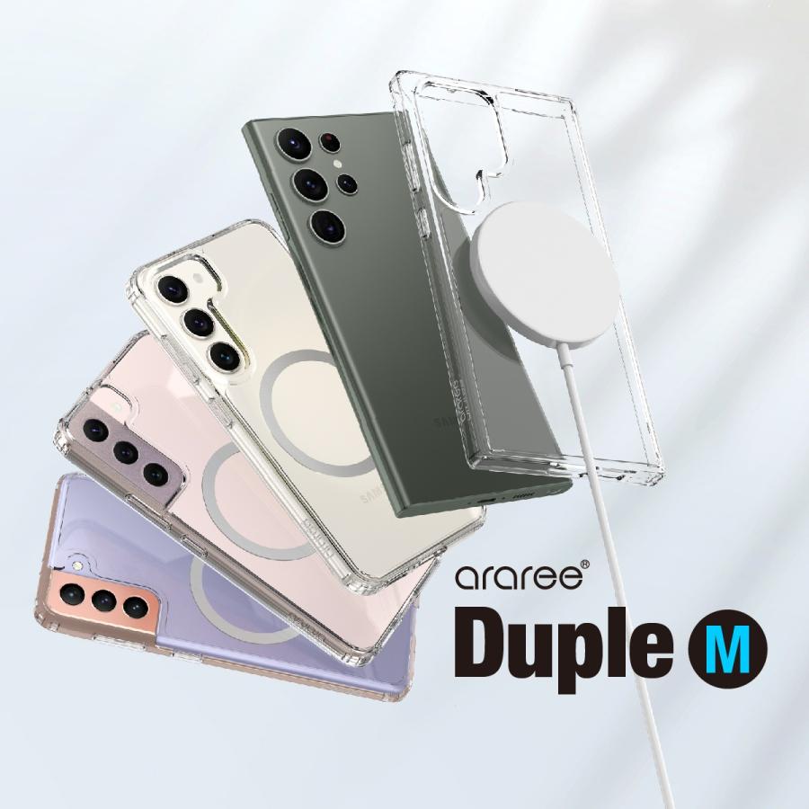 Galaxy S23 Ultra ケース マグネット リング 付 耐衝撃 クリア スマホケース MagSafe 対応 Samsung GalaxyS22 Ultra ギャラクシーS23 ウルトラ araree Duple M | araree