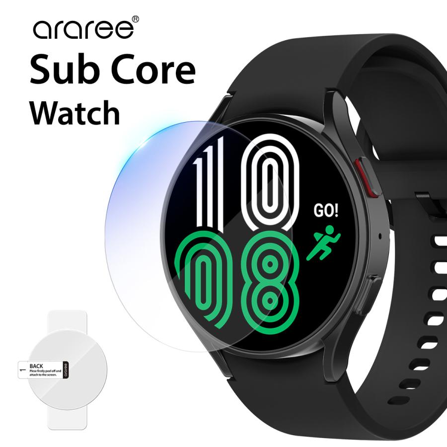 araree Galaxy Watch5 Watch4 44mm ガラスフィルム 9H 強化 ガラス 