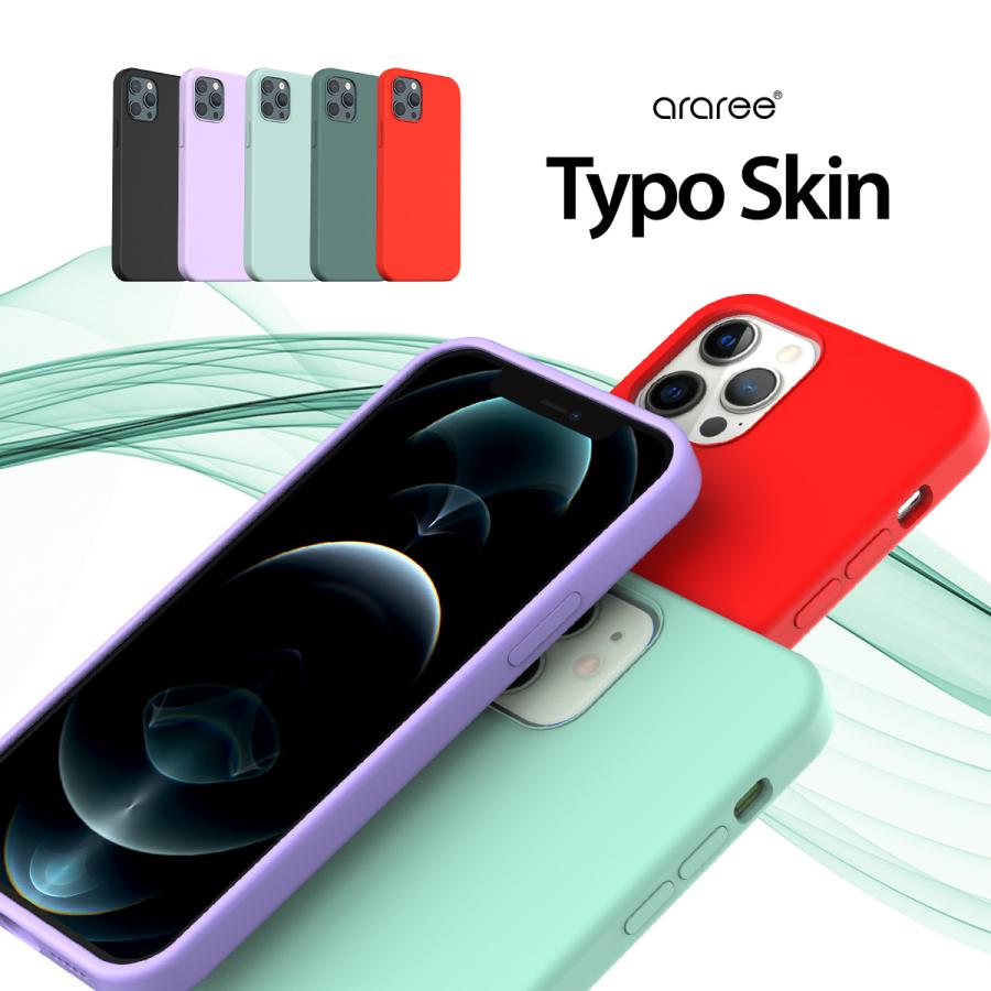 iPhone12Pro Max 対応 ケース シリコン 携帯ケース 薄型 スリム ソフト カバー シンプル スマホケース [  アイフォン12プロマックス 対応 ] araree Typoskin | araree