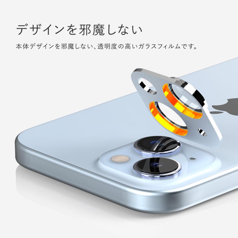 iPhone 15 Pro / Pro Max カメラ フィルム 2枚入 9H ガラス 指紋 傷防止 カバー アイフォン15プロ / アイフォン15プロマックス 対応 araree Core CM｜comwap｜03