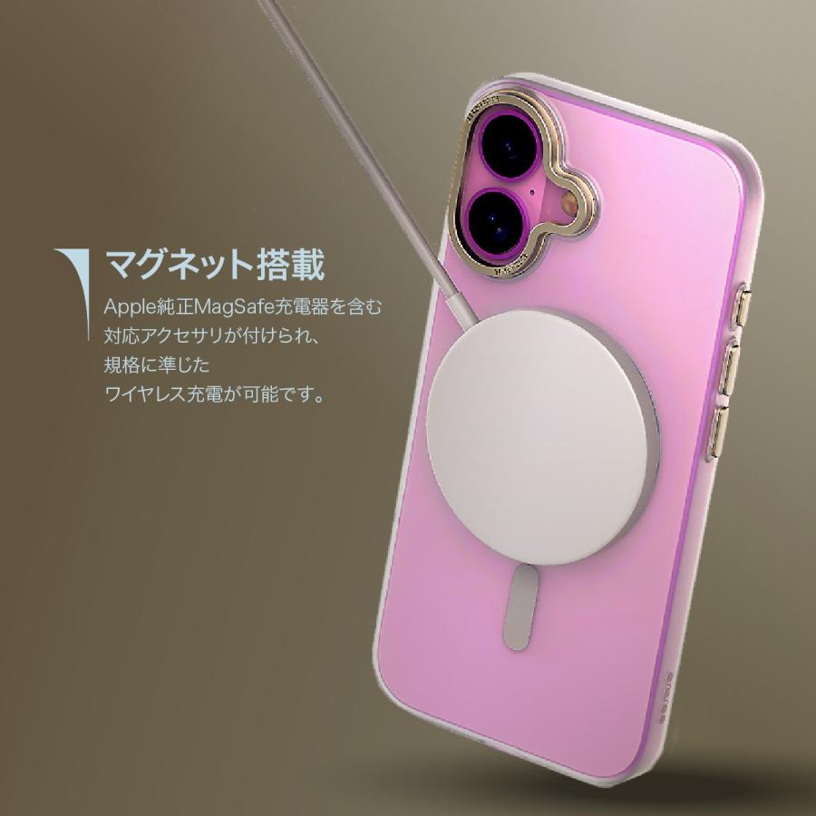 iPhone16Plus 256㎇　MagSafe対応ケース付き iPhone16 Plus ケース カバー ハイブリッド ZEROSAFE Shaft MagSafe