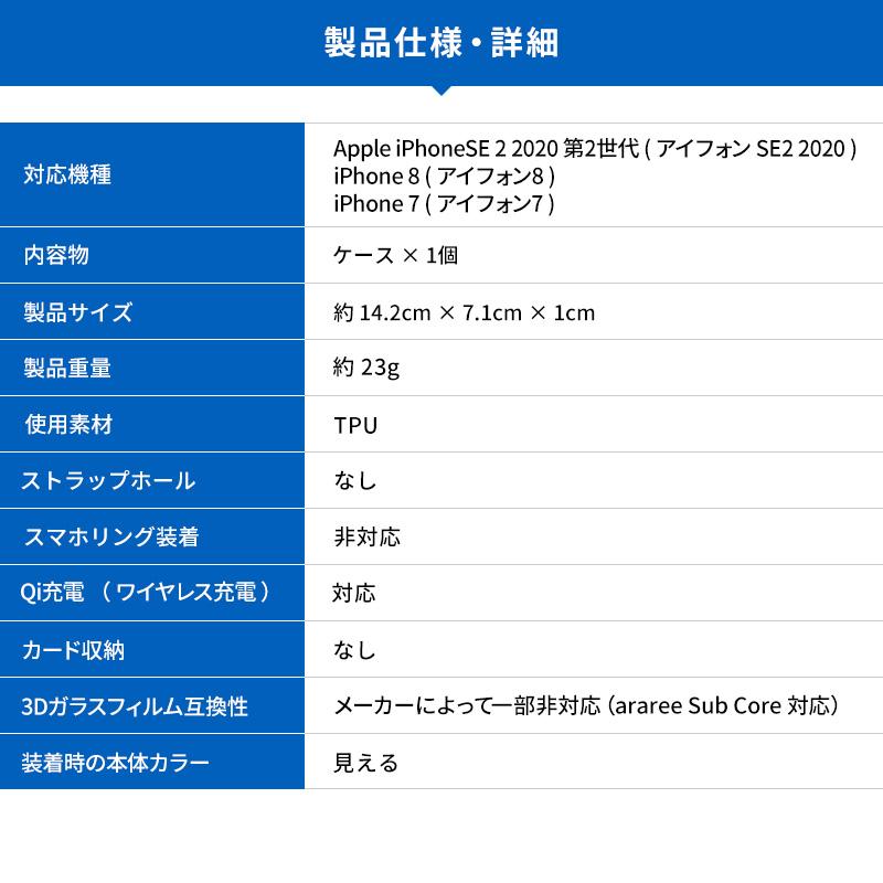 iPhone 2022 SE3 SE2 ケース 耐衝撃 クリア 衝撃 吸収 薄型 スリム TPU 透明 カバー iPhoneSE2 8 7 第三世代 アイフォンSE3 対応 araree Lettering Case | araree | 06