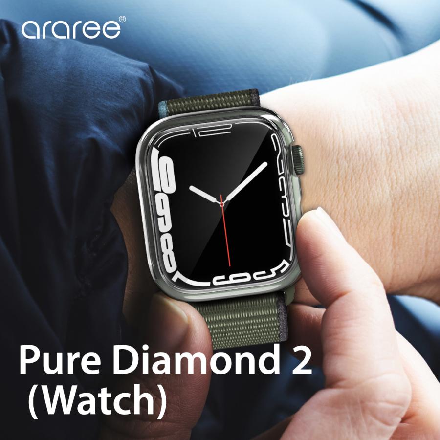 araree Apple Watch Series 9 8 7 41mm フィルム 液晶保護 指紋