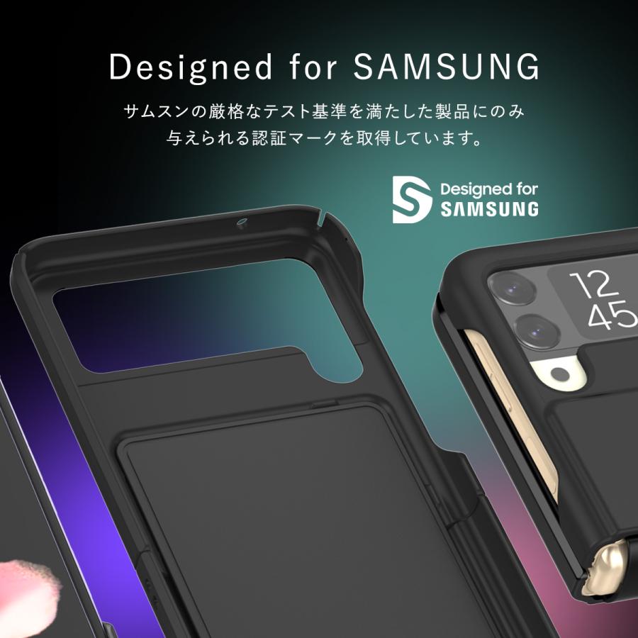araree Galaxy Z Flip3 5G ケース 耐衝撃 ヒンジ ガード 付き