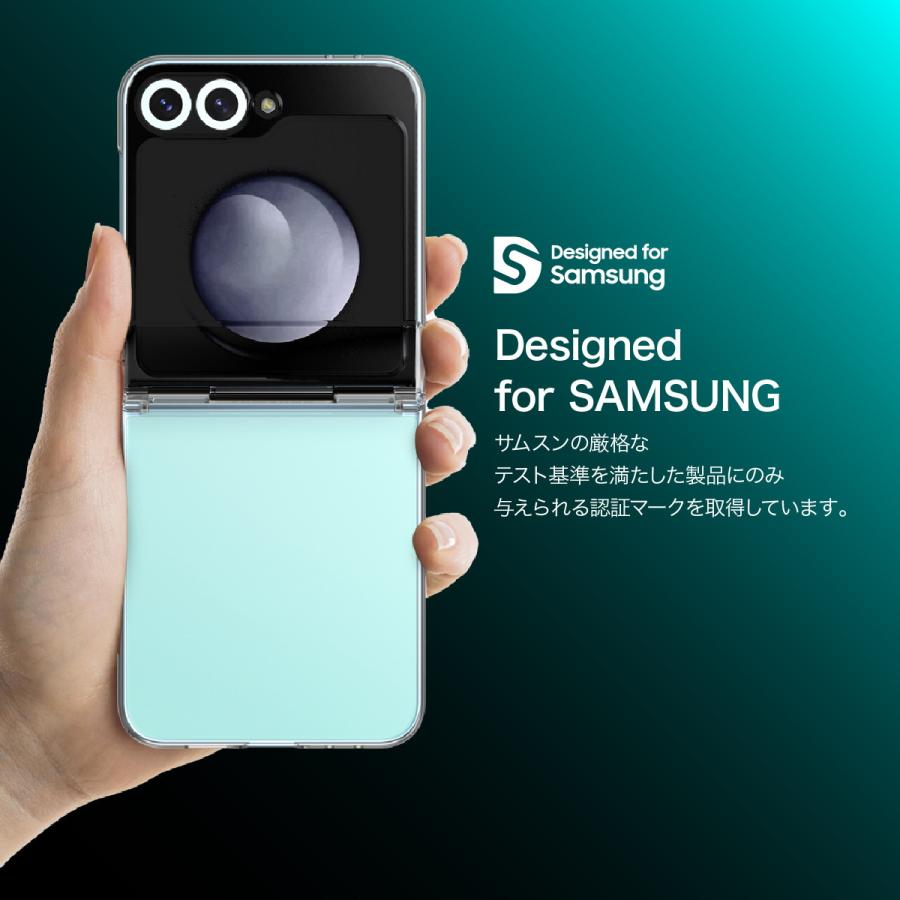 araree Galaxy Z Flip6 ケース クリア ヒンジ保護 薄型 軽量