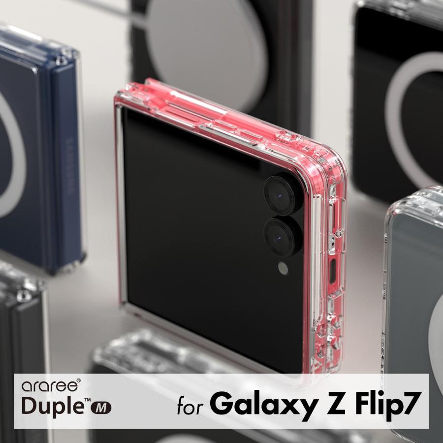 araree Galaxy Z Flip7 ケース MagSafe 対応 クリア 耐衝撃