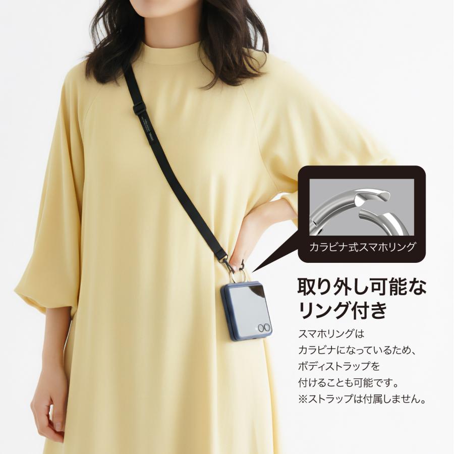 araree Galaxy Z Flip7 ケース 耐衝撃 ヒンジ 保護 リング 付