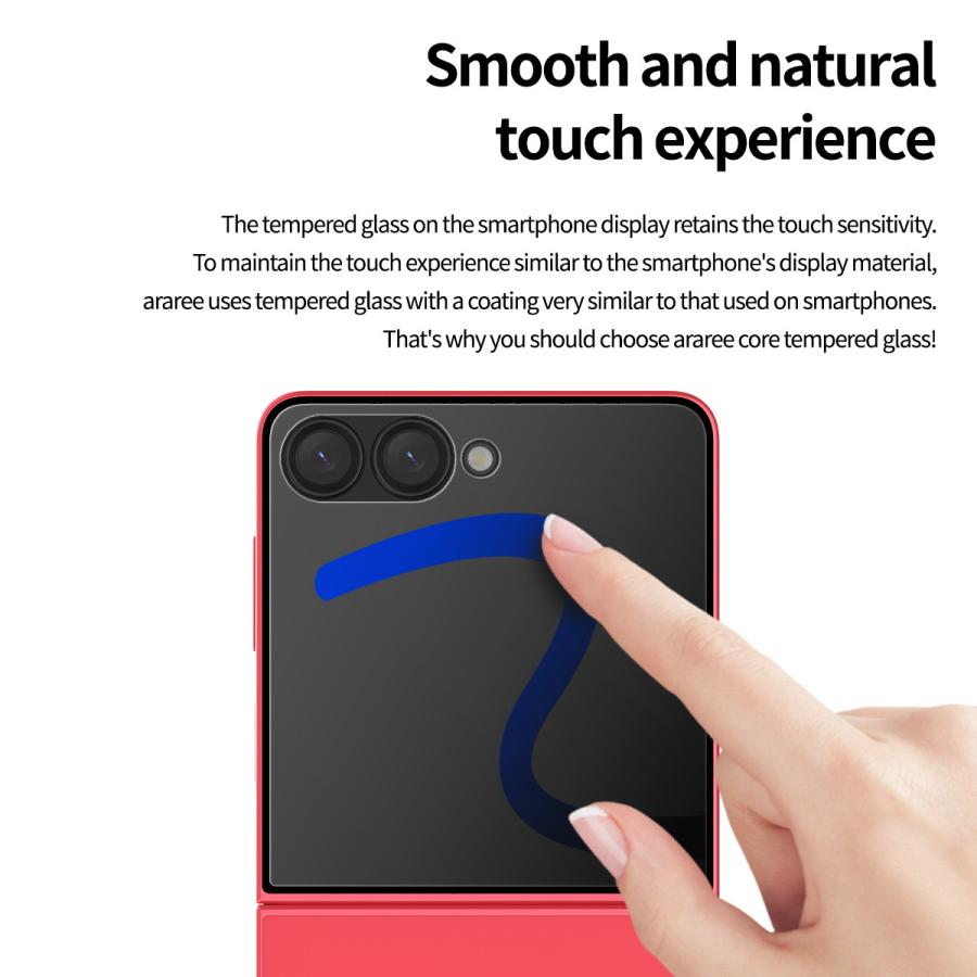 【✨訳アリ特価✨】対応機種不明　非ガラス製フィルム ２枚組 Amazon | araree Galaxy Z Flip7 のぞき見防止 強化ガラスフィルム 2枚