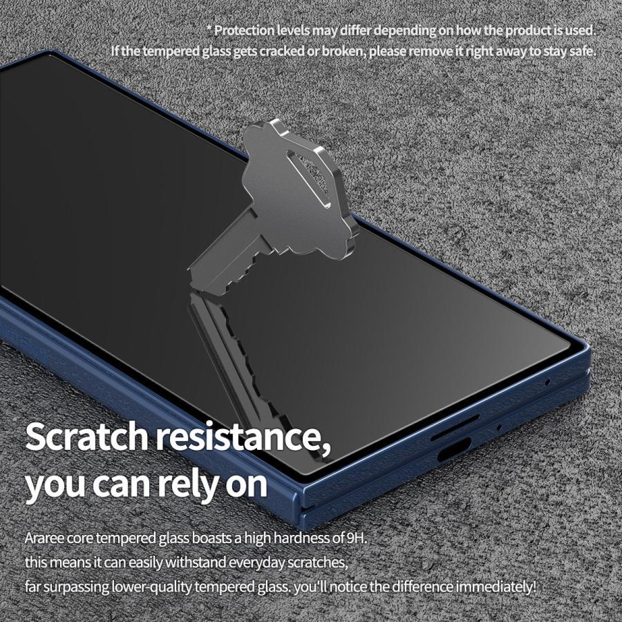 araree Galaxy Z Flip7 ガラスフィルム 2枚 セット 気泡防止 9H