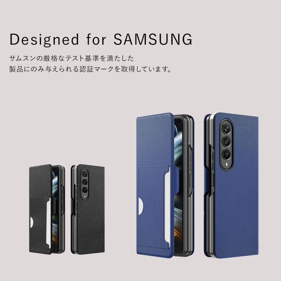 araree Galaxy Z Fold4 5G ケース 手帳型 カバー 薄型 カード