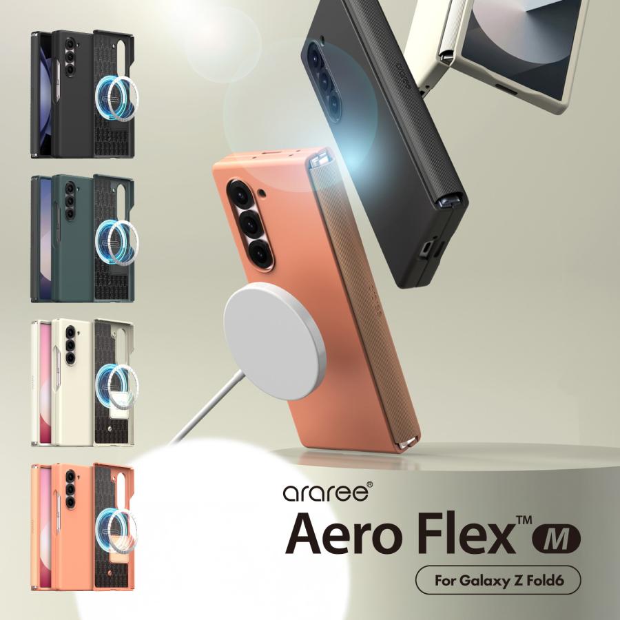 araree Galaxy Z Fold6 ケース マグネット 付 耐衝撃 ヒンジ 保護