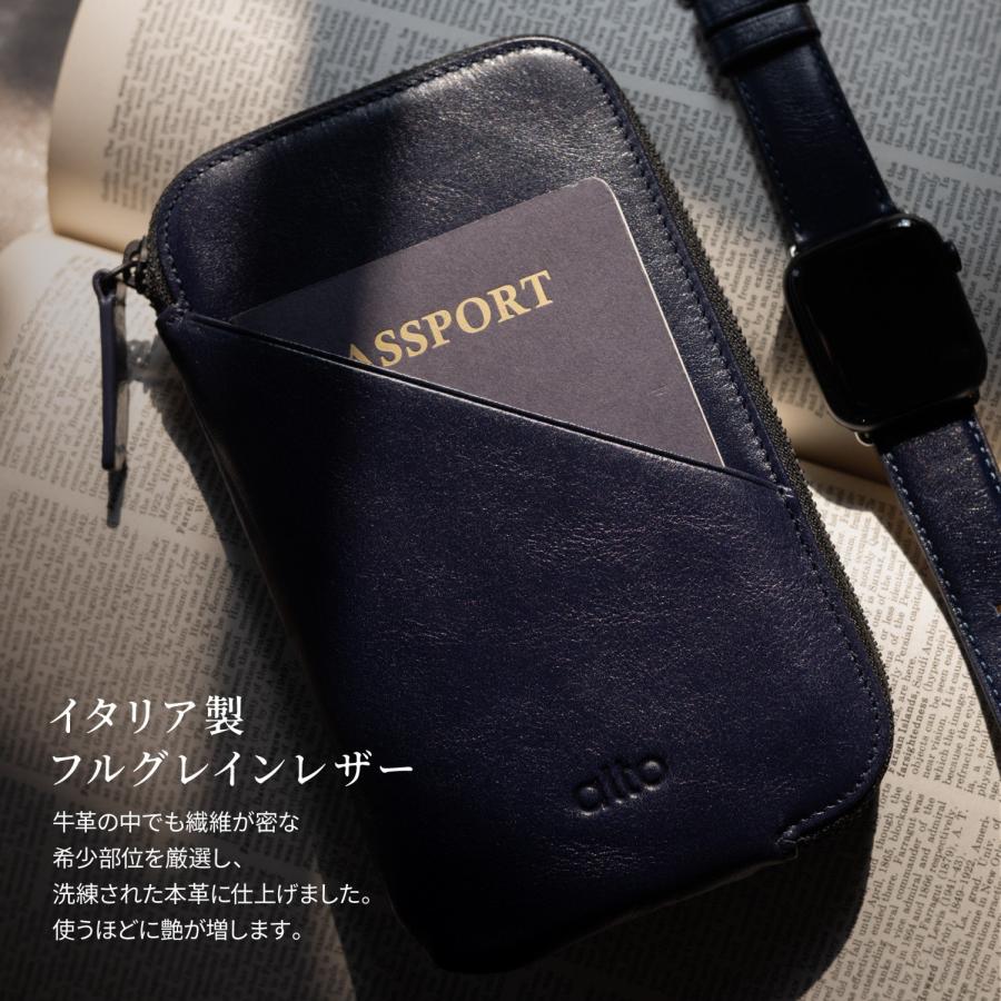 パスポート ケース 旅行 便利グッズ 本革 薄型 パスポート入れ レザー カバー シンプル simカード カード収納 パスポートケース Alto Travel Phone Walletの画像