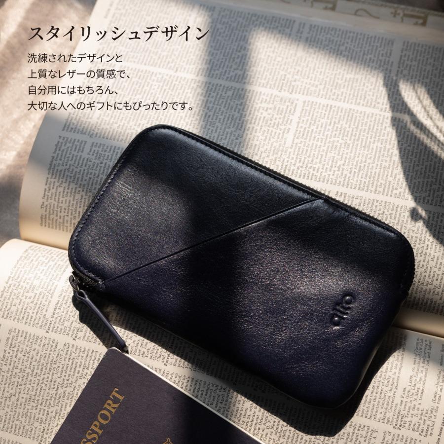パスポート ケース 旅行 便利グッズ 本革 薄型 パスポート入れ レザー カバー シンプル simカード カード収納 パスポートケース Alto Travel Phone Walletの画像