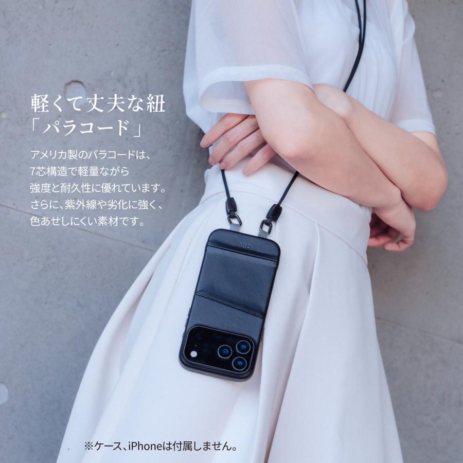 ストラップ 革 パラコード 素材 首掛け 斜め掛け スマホ ショルダー