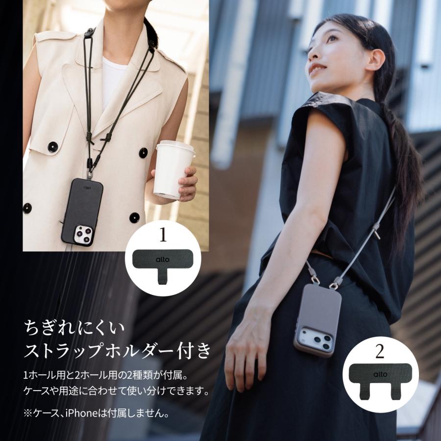ストラップ 革 パラコード 素材 首掛け 斜め掛け スマホ ショルダー