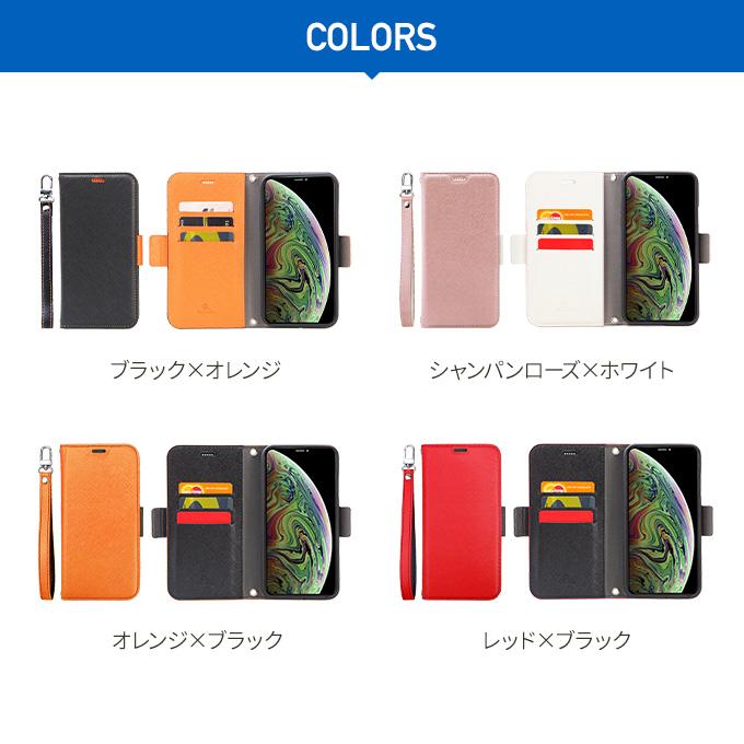 iPhone 11 Pro Max ケース 手帳型 ストラップ 付き 薄型 手帳 レザー カバー マグネット ストラップホール カード 収納 付 アイフォン11プロマックス Corallo NU | Corallo | 06
