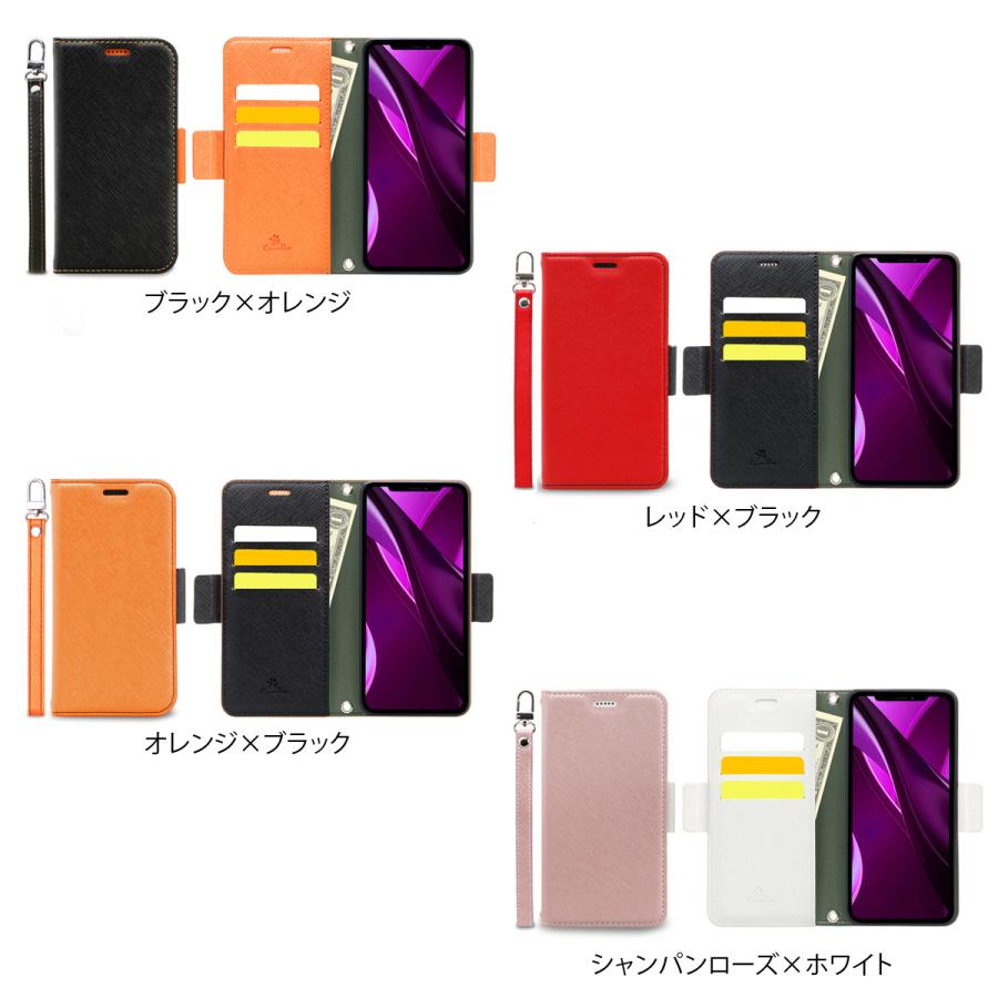 Corallo iPhone12mini ケース 手帳型 ストラップ 付き マグネット 手帳