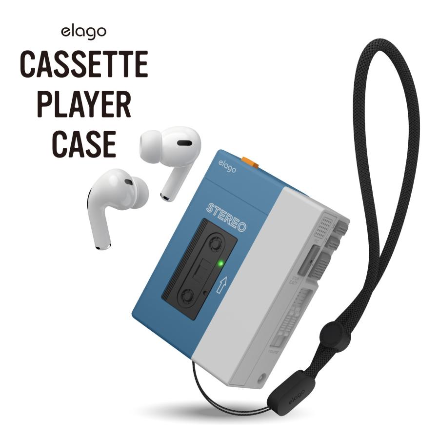 elago AirPods Pro2 ケース 耐衝撃 ストラップ 付 おしゃれ カバー
