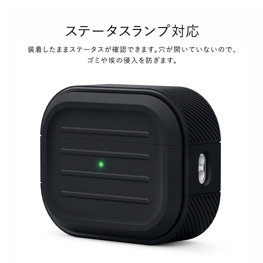 AirPods Pro2 シリコン ケース 耐衝撃 傷 ダスト 落下防止 シリコンカバー Apple AirPodsPro2 MQD83J/A エアポッツプロ2 対応 elago ARMOR BASIC CASE｜comwap｜04