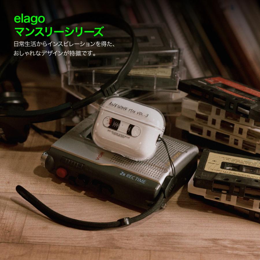 AirPods Pro 2 ケース ストラップ 付 耐衝撃 クリア カバー カセット デザイン クリアケース AirPodsPro2 第2世代 対応 elago monthly elago CLEAR CASE | elago | 01