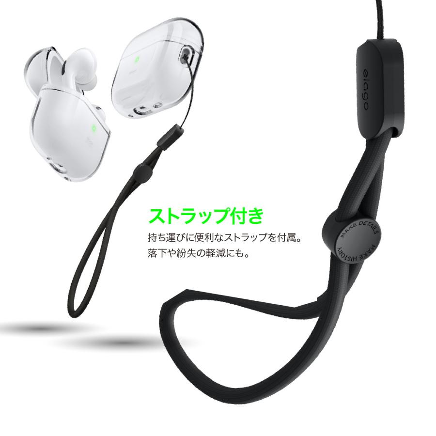 AirPods Pro 2 ケース ストラップ 付 耐衝撃 クリア カバー カセット デザイン クリアケース AirPodsPro2 第2世代 対応 elago monthly elago CLEAR CASE | elago | 02
