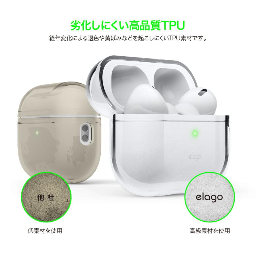 AirPods Pro 2 ケース ストラップ 付 耐衝撃 クリア カバー カセット デザイン クリアケース AirPodsPro2 第2世代 対応 elago monthly elago CLEAR CASE | elago | 03