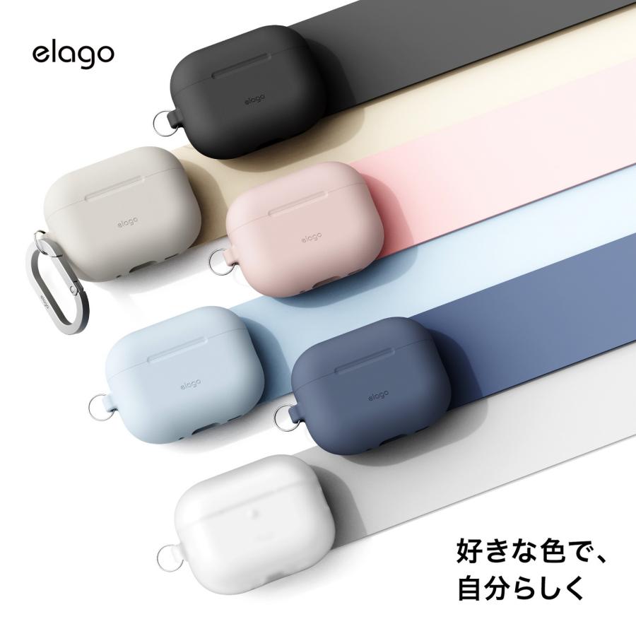 elago AirPods Pro3 ケース 耐衝撃 落下防止 カラビナ 付 おしゃれ