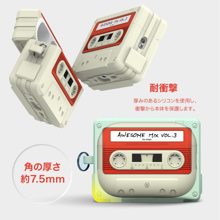 elago AirPods Pro3 ケース 耐衝撃 カラビナ 付 おしゃれ カバー