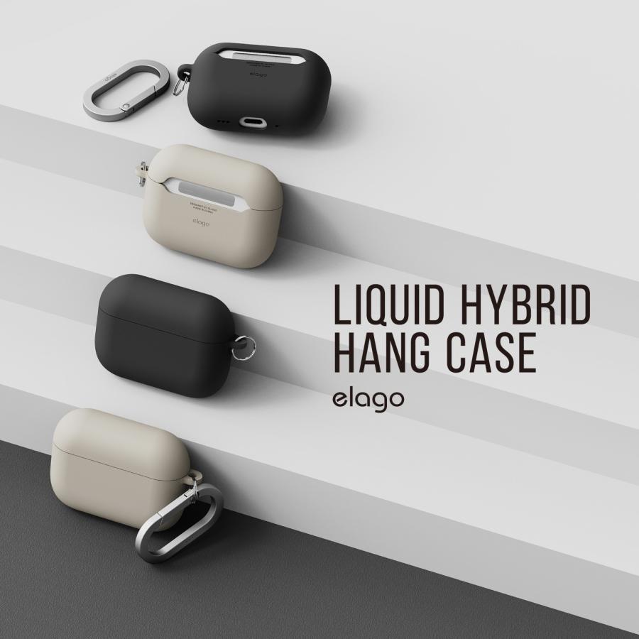elago AirPods Pro3 ケース 耐衝撃 落下防止 カラビナ 付 おしゃれ