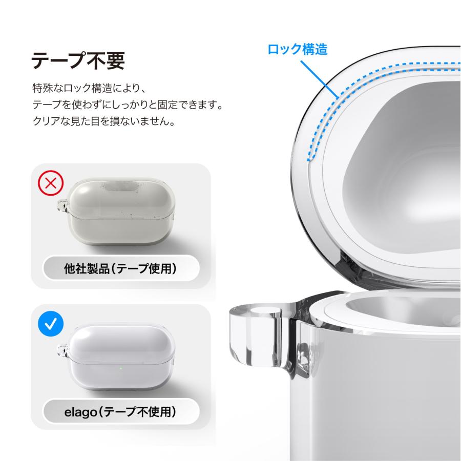 Apple AirPods Pro 3 elago透明ケース付き Amazon.co.jp: 【elago】 AirPods Pro3 対応 ケース クリア 耐衝撃 傷