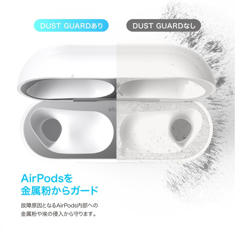 elago AirPods Pro3 ダストガード 防塵 埃 防止 カバー メタリック