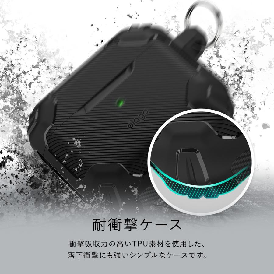 AirPods 3 ケース 耐衝撃 カラビナ 付き 衝撃吸収 保護 カバー 衝撃 吸収 ケースカバー AirPods 3世代 AirPods3 エアポッズ 第3世代 elago SOLID ARMOR | elago | 01