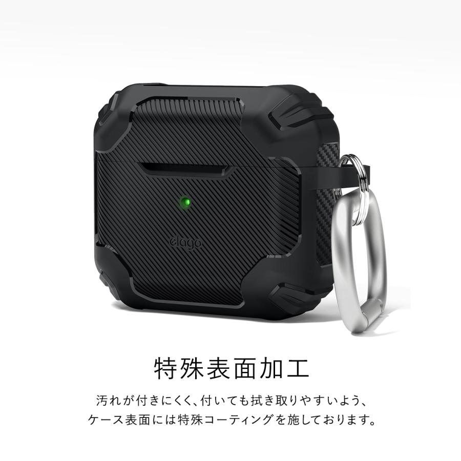 AirPods 3 ケース 耐衝撃 カラビナ 付き 衝撃吸収 保護 カバー 衝撃 吸収 ケースカバー AirPods 3世代 AirPods3 エアポッズ 第3世代 elago SOLID ARMOR | elago | 03