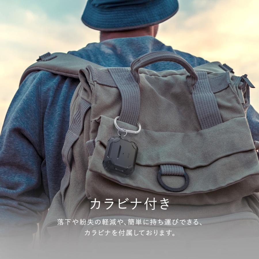 AirPods 3 ケース 耐衝撃 カラビナ 付き 衝撃吸収 保護 カバー 衝撃 吸収 ケースカバー AirPods 3世代 AirPods3 エアポッズ 第3世代 elago SOLID ARMOR | elago | 04