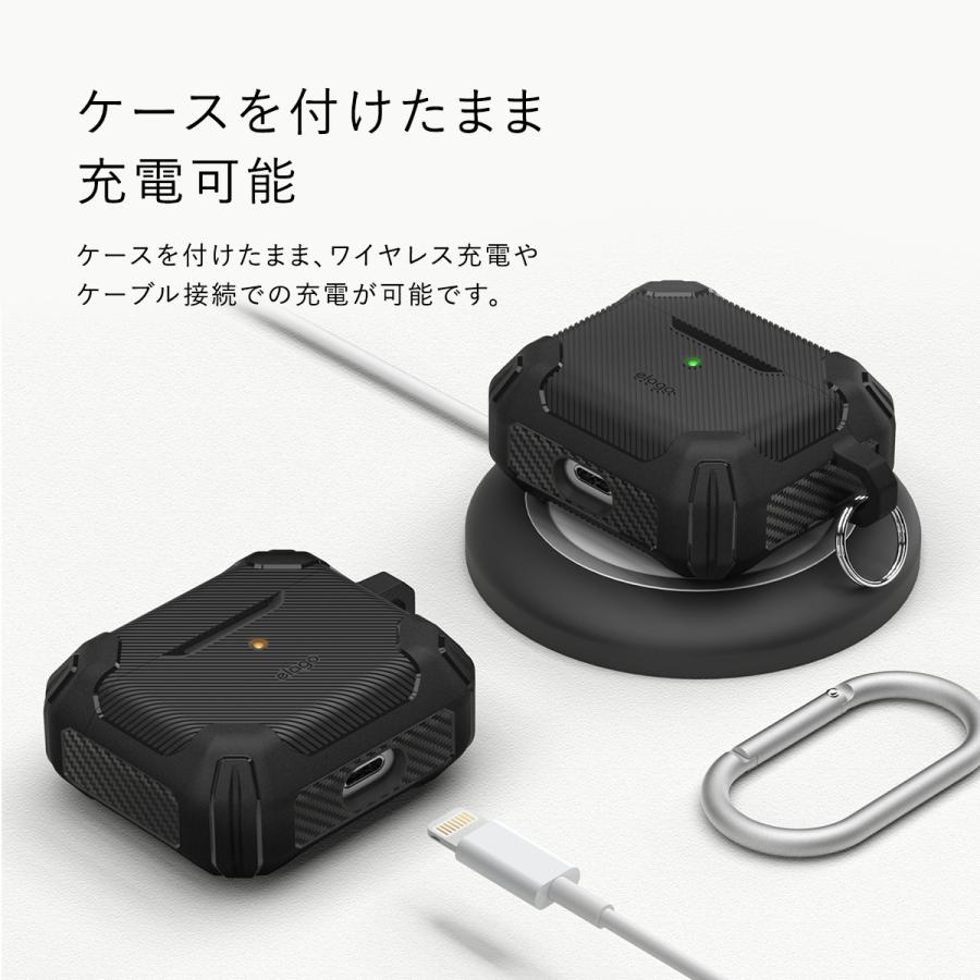 AirPods 3 ケース 耐衝撃 カラビナ 付き 衝撃吸収 保護 カバー 衝撃 吸収 ケースカバー AirPods 3世代 AirPods3 エアポッズ 第3世代 elago SOLID ARMOR | elago | 05