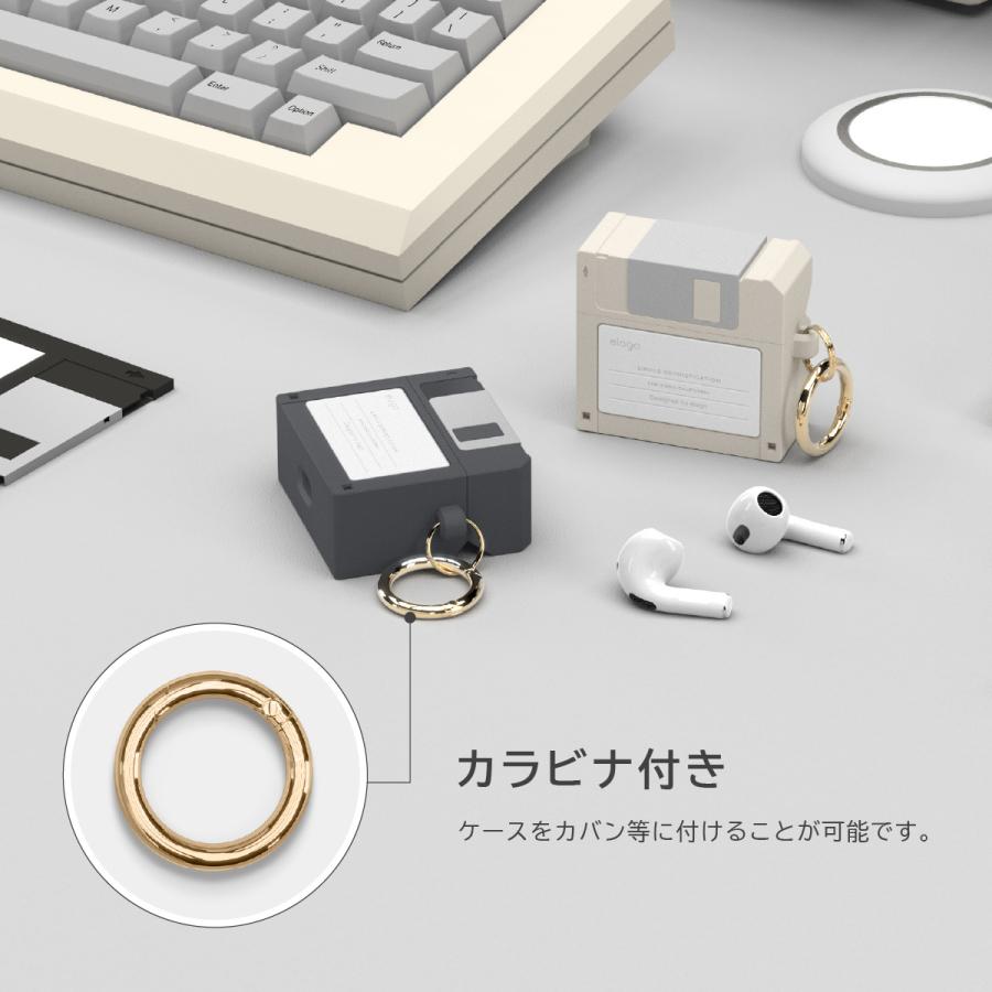 AirPods 3 ケース シリコン カバー かわいい レトロ シリコンカバー AirPods3 エアポッツ エアーポッズ 3世代 エアポッツ3 第3世代 elago FLOPPY DISK CASE | elago | 04
