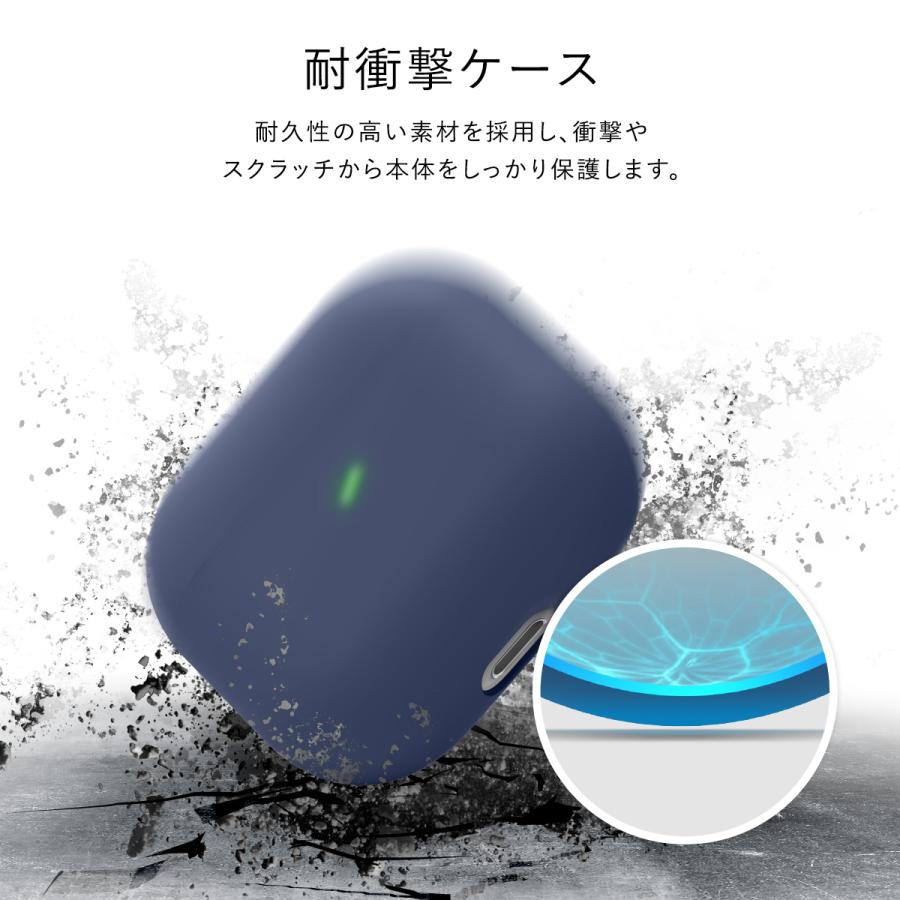 AirPods 3 3世代 ケース 耐衝撃 シンプル ハイブリッド シリコン 加工 ハード カバー AirPods 3ケース AirPods3 エアポッズ 第3世代 対応 elago LIQUID HYBRID | elago | 02