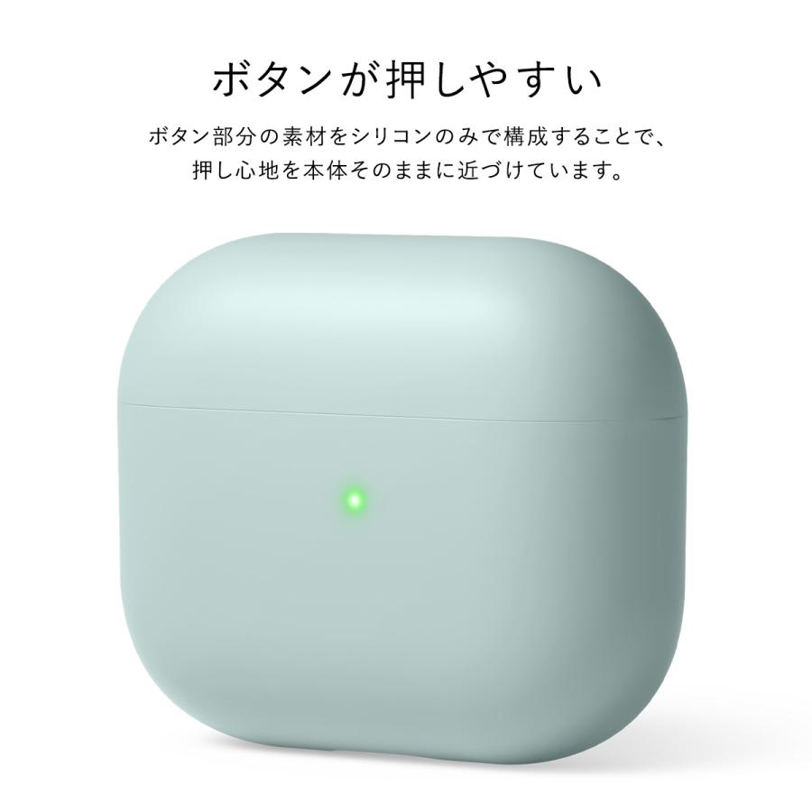 AirPods 3 3世代 ケース 耐衝撃 シンプル ハイブリッド シリコン 加工 ハード カバー AirPods 3ケース AirPods3 エアポッズ 第3世代 対応 elago LIQUID HYBRID | elago | 04