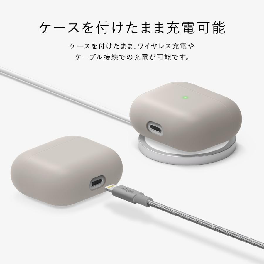 AirPods 3 3世代 ケース 耐衝撃 シンプル ハイブリッド シリコン 加工 ハード カバー AirPods 3ケース AirPods3 エアポッズ 第3世代 対応 elago LIQUID HYBRID | elago | 05