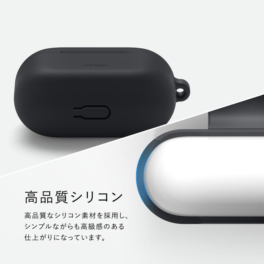 AirPods 3 3世代 ケース カラビナ 付 耐衝撃 シリコン カバー 薄型 シリコンケース AirPods 3ケース AirPods3  エアポッズ 第3世代 対応 elago ORIGINAL HANG