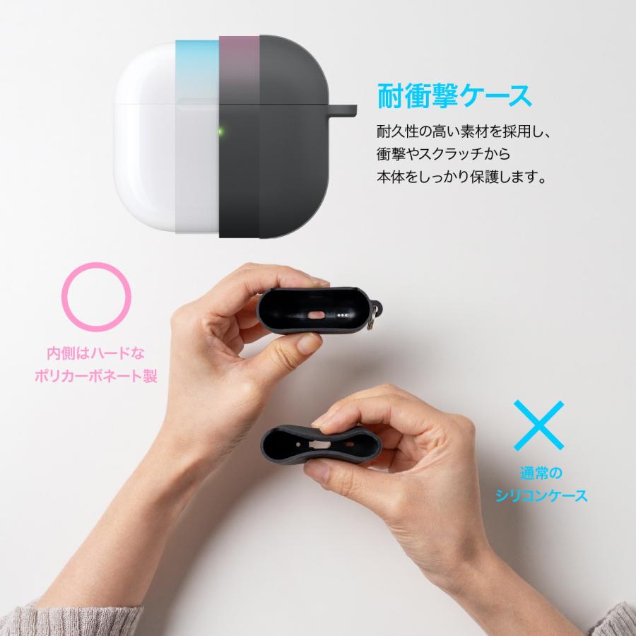 AirPods 4 + elago ブラックケース Amazon.co.jp: 【elago】 AirPods 4 対応 ケース 耐衝撃 落下防止
