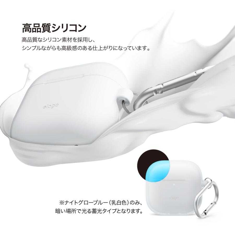 AirPods4 シリコンケース付 Apple Air Pods4 シリコンケース カラビナ付き ケース : Arupi SHOP