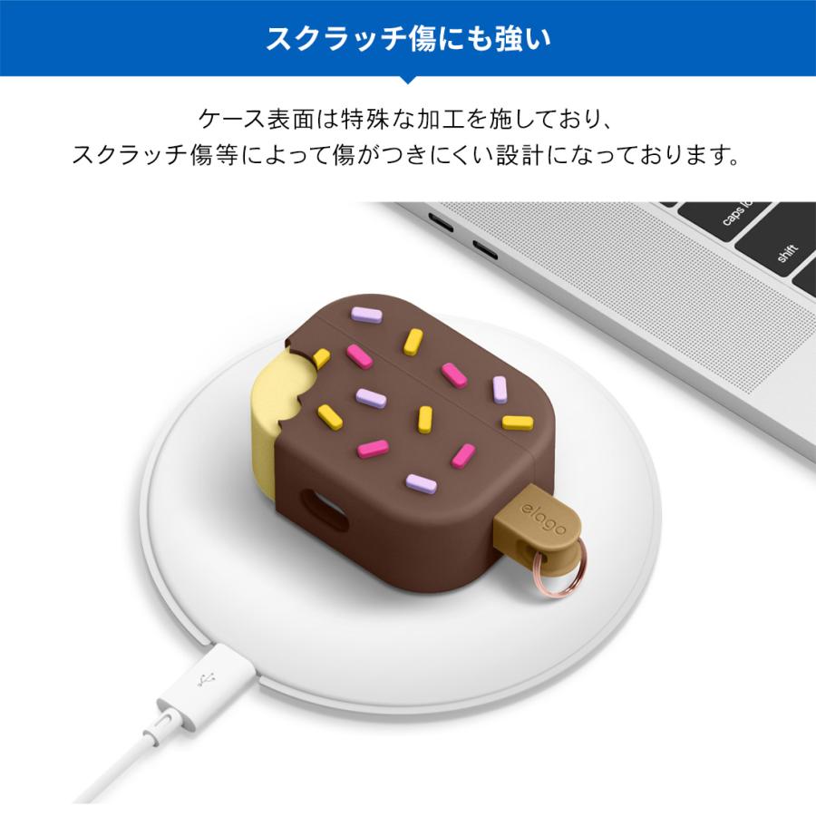 AirPods Pro ケース おしゃれ かわいい デザイン 韓国 ブランド カラビナ シリコン カバー アクセサリ AirPodsPro MWP22J/A エアーポッズプロ elago ICE CREAM | elago | 05