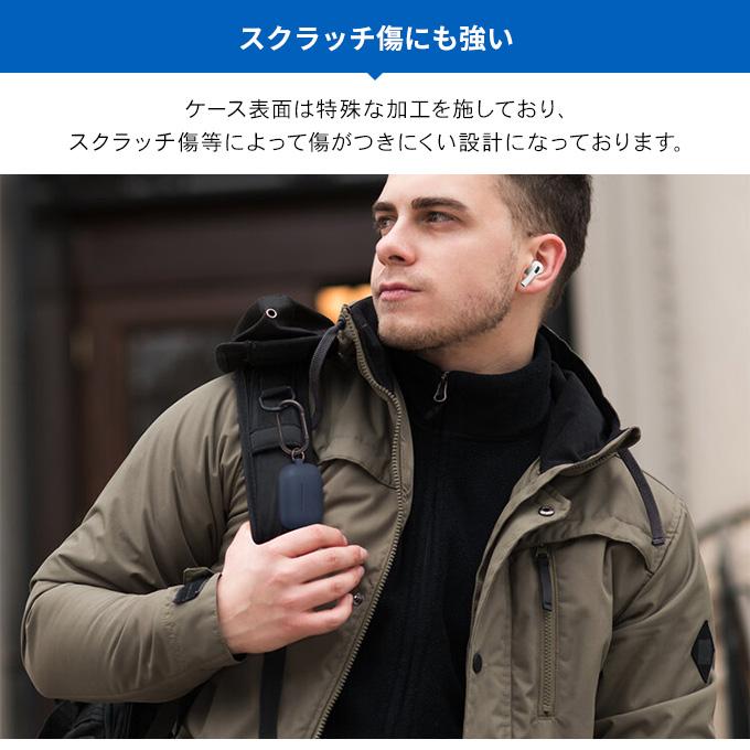 AirPods Pro ケース カラビナ 付 耐衝撃 シリコン カバー 衝撃 吸収 ソフト ケースカバー Apple AirPodsPro MWP22J/A エアーポッズプロ elago ORIGINAL HANG | elago | 05
