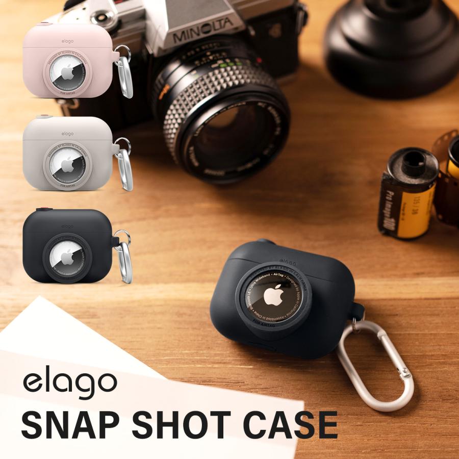 elago AirPods Pro ケース カメラ デザイン カラビナ 付