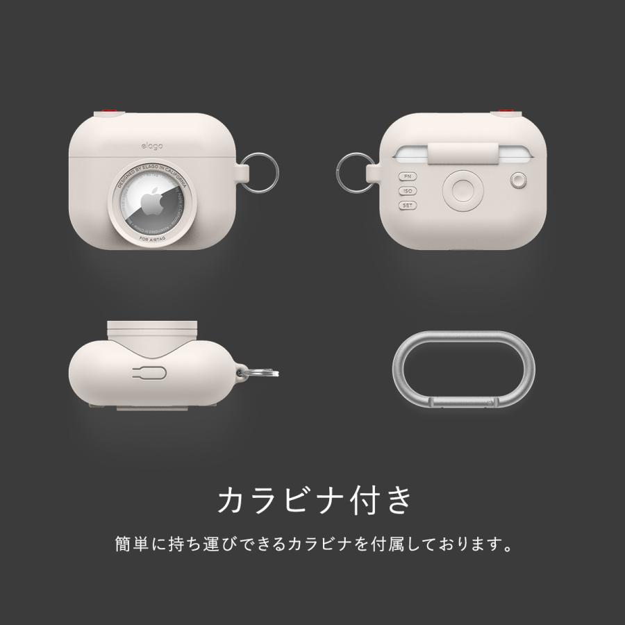 elago AirPods Pro ケース カメラ デザイン カラビナ 付 elago AirPods Pro ケース カメラ デザイン カラビナ 付
